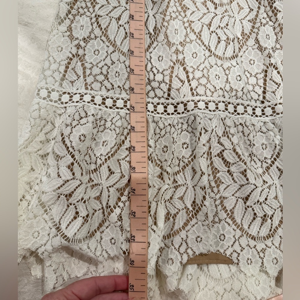 SAYLOR White Lace Mini Dress - Picture 11 of 13